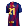 Maillot Domicile FC Barcelone F.De Jong #21 2025/26 - Eleven Crown - Maillot de Football Pas Cher - Survêtements Pas Cher - Maillot de Foorball Enfants Pas Cher - Maillots Retro Vintage Pas Cher- Qualité Premium