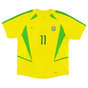 Maillot Rétro Domicile Brésil Ronaldinho #11 2002 – Image 2