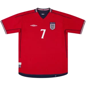 Maillot Rétro Extérieur Angleterre Beckham #7 2002 – Image 2