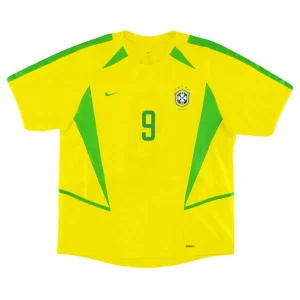 Maillot Rétro Domicile Brésil Ronaldo #9 2002 – Image 2