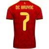 Maillot Domicile Belgique De Bruyne #7 2026/27 - Eleven Crown - Maillot de Football Pas Cher - Survêtements Pas Cher - Maillot de Foorball Enfants Pas Cher - Maillots Retro Vintage Pas Cher- Qualité Premium