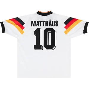 Maillot Rétro Domicile Allemagne Matthäus #10 1992