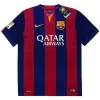 Maillot Rétro Domicile FC Barcelone 2014 - Eleven Crown - Maillot de Football Pas Cher - Survêtements Pas Cher - Maillot de Foorball Enfants Pas Cher - Maillots Retro Vintage Pas Cher- Qualité Premium
