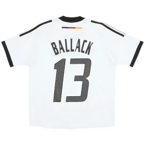 Maillot Rétro Domicile Allemagne Ballack #13 2002