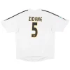 Maillot Rétro Domicile Real Madrid Zidane #5 2004 - Eleven Crown - Maillot de Football Pas Cher - Survêtements Pas Cher - Maillot de Foorball Enfants Pas Cher - Maillots Retro Vintage Pas Cher- Qualité Premium