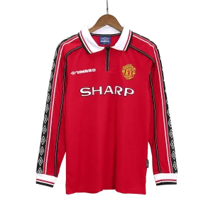 Maillot Rétro Manches Longues Domicile Manchester United 1998 – Image 3