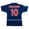Maillot Rétro Domicile PSG Ronaldinho #10 2002 - Eleven Crown - Maillot de Football Pas Cher - Survêtements Pas Cher - Maillot de Foorball Enfants Pas Cher - Maillots Retro Vintage Pas Cher- Qualité Premium