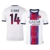 Maillot Player Extérieur PSG D. Doué #14 2026/27 - Eleven Crown - Maillot de Football Pas Cher - Survêtements Pas Cher - Maillot de Foorball Enfants Pas Cher - Maillots Retro Vintage Pas Cher- Qualité Premium